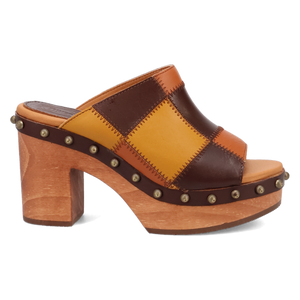 Mosaic Wooden Platform Sandal (DS) DP