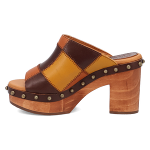 Mosaic Wooden Platform Sandal (DS) DP