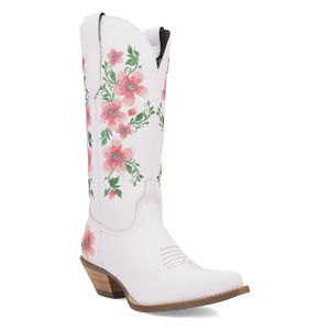 Posie White/Pink Leather Boot (DS) DP