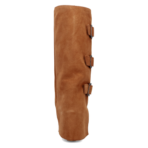 Buckle Bunny Camel Suede Leather Boot (DS) DP
