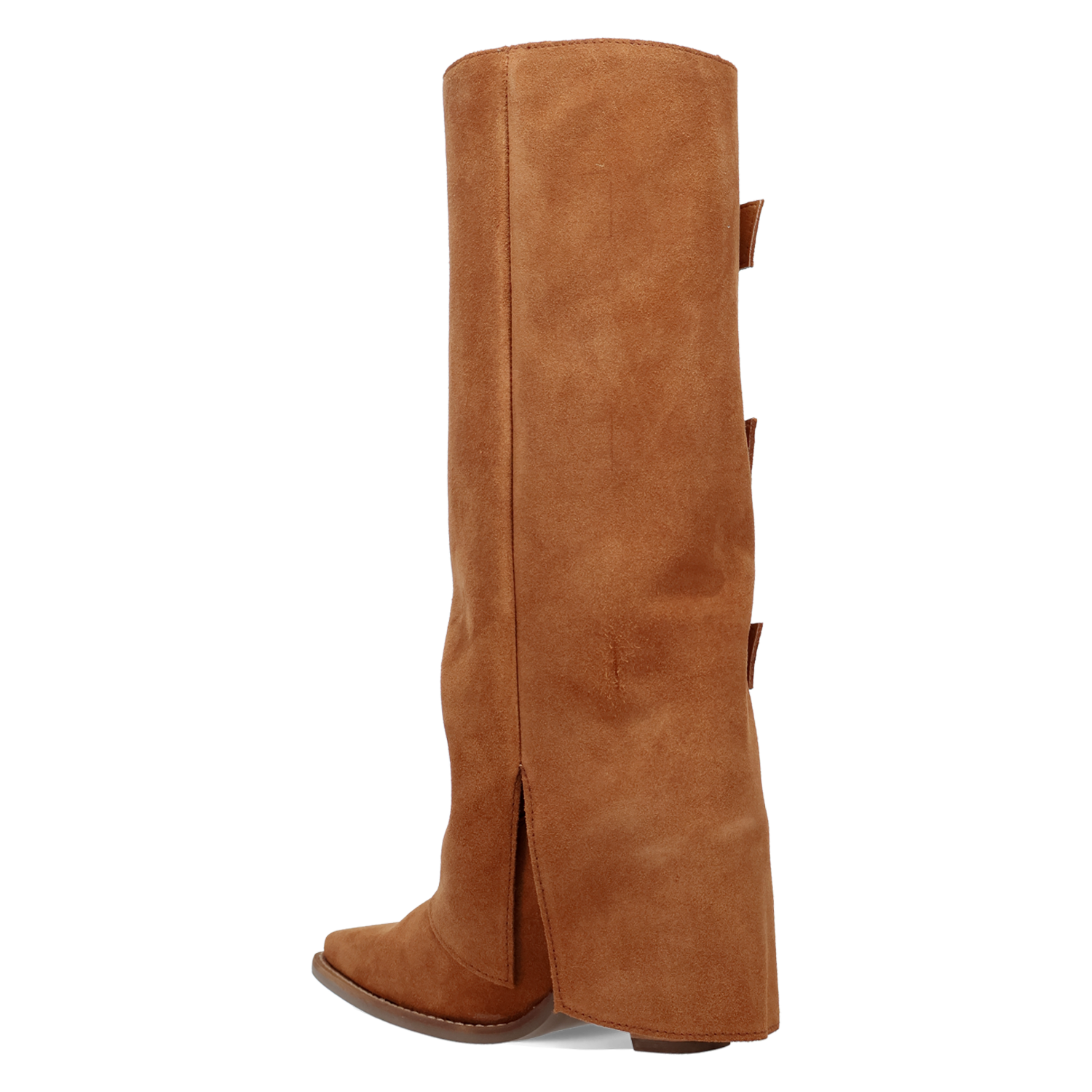 Buckle Bunny Camel Suede Leather Boot (DS) DP