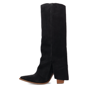 Buckle Bunny Black Suede Leather Boot (DS) DP