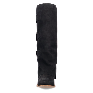 Buckle Bunny Black Suede Leather Boot (DS) DP