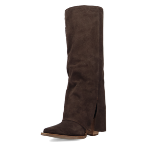 Buckle Bunny Brown Suede Leather Boot (DS) DP