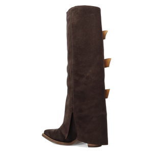 Buckle Bunny Brown Suede Leather Boot (DS) DP