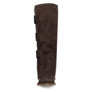 Buckle Bunny Brown Suede Leather Boot (DS) DP