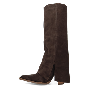 Buckle Bunny Brown Suede Leather Boot (DS) DP