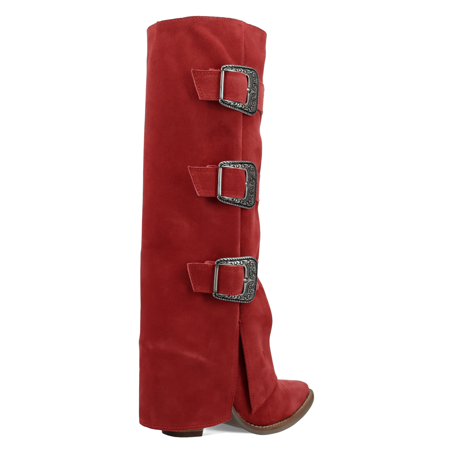 Buckle Bunny Red Suede Leather Boot (DS) DP