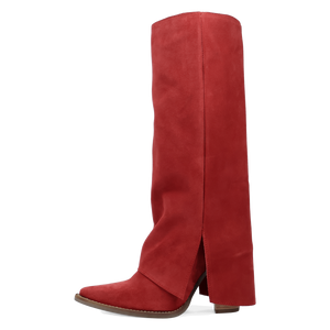 Buckle Bunny Red Suede Leather Boot (DS) DP