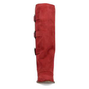 Buckle Bunny Red Suede Leather Boot (DS) DP