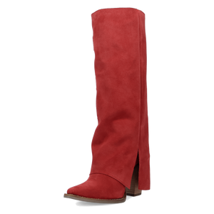 Buckle Bunny Red Suede Leather Boot (DS) DP