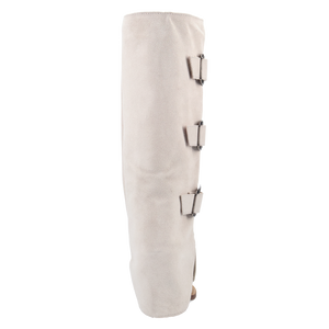 Buckle Bunny White Suede Leather Boot (DS) DP