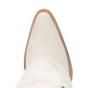 Buckle Bunny White Suede Leather Boot (DS) DP