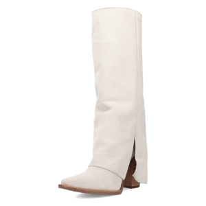 Buckle Bunny White Suede Leather Boot (DS) DP