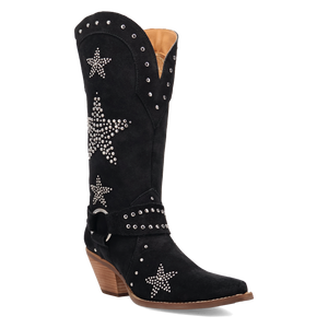 Lucky Stars Black Suede Leather Boot (DS) DP