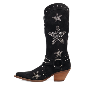 Lucky Stars Black Suede Leather Boot (DS) DP
