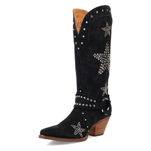 Lucky Stars Black Suede Leather Boot (DS) DP