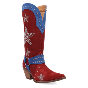 Lucky Stars Red/Blue Suede Leather Boot (DS) DP