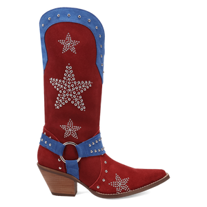 Lucky Stars Red/Blue Suede Leather Boot (DS) DP