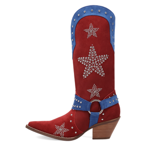 Lucky Stars Red/Blue Suede Leather Boot (DS) DP