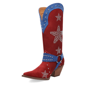 Lucky Stars Red/Blue Suede Leather Boot (DS) DP