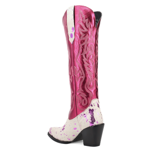 Take No Bull Fuchsia Leather Boot (DS) DP
