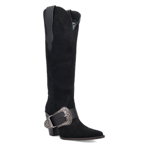 Yeehottie Black Suede Leather Boot (DS) DP