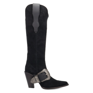 Yeehottie Black Suede Leather Boot (DS) DP