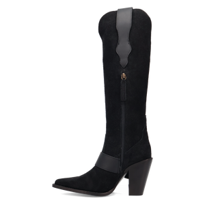 Yeehottie Black Suede Leather Boot (DS) DP