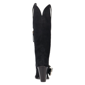 Yeehottie Black Suede Leather Boot (DS) DP