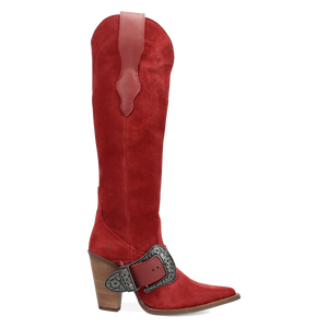 Yeehottie Red Suede Leather Boot (DS) DP