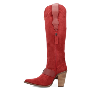 Yeehottie Red Suede Leather Boot (DS) DP