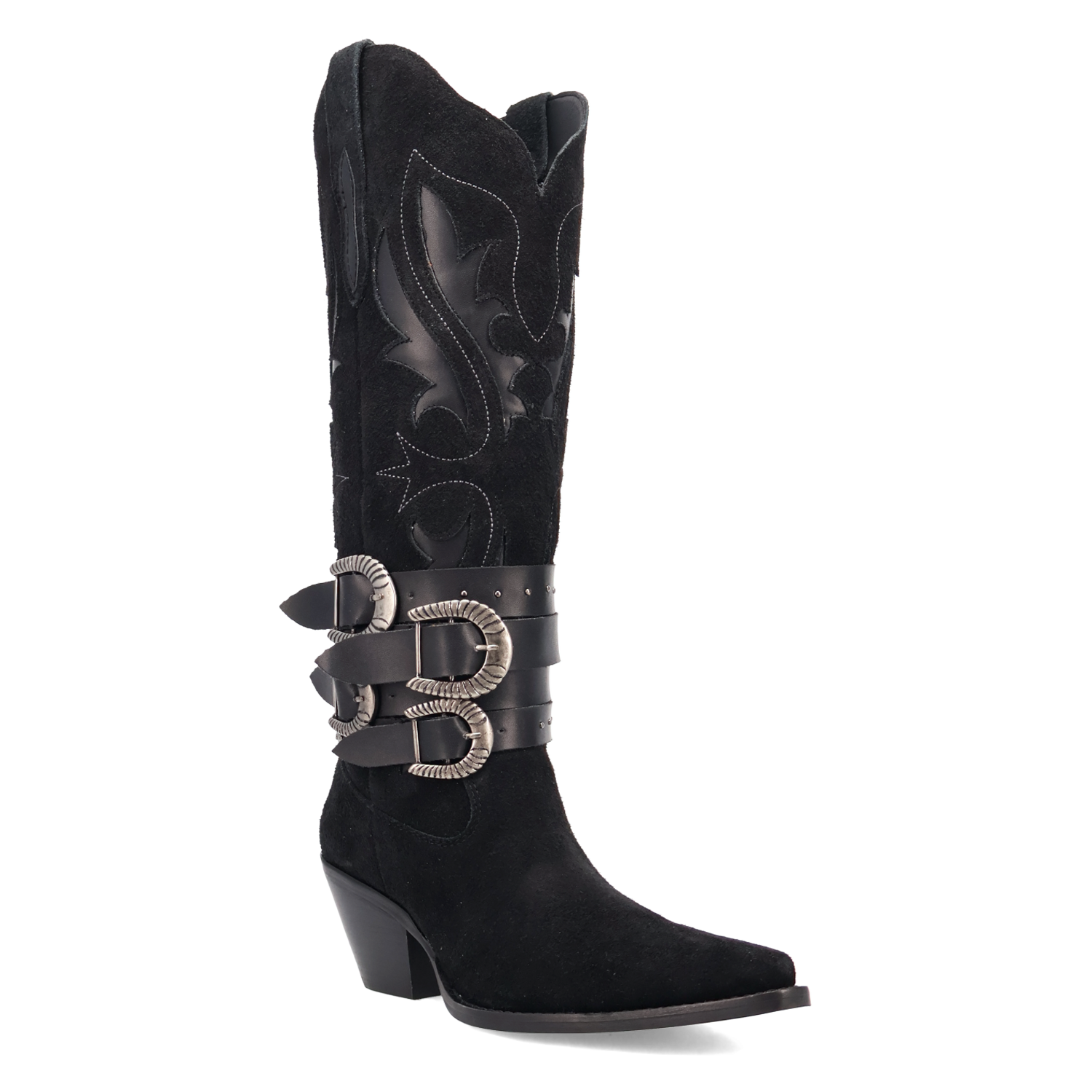 Buck Wild Black Suede Leather Boot (DS) DP