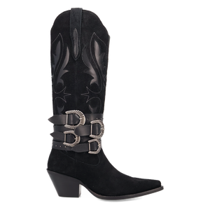 Buck Wild Black Suede Leather Boot (DS) DP