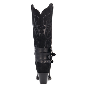 Buck Wild Black Suede Leather Boot (DS) DP