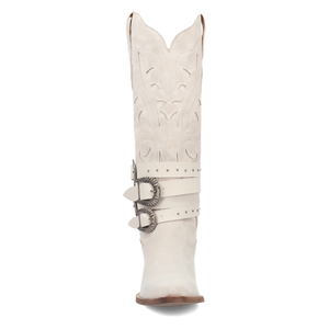 Buck Wild White Suede Leather Boot (DS) DP