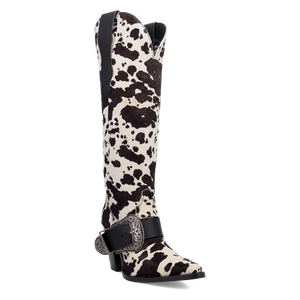 Spur Crazy Cow Print Leather Boot (DS) DP