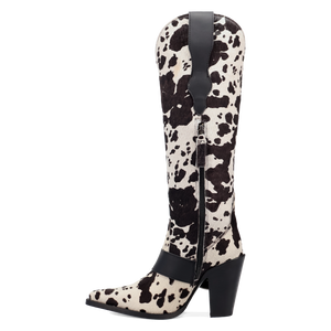 Spur Crazy Cow Print Leather Boot (DS) DP