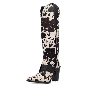 Spur Crazy Cow Print Leather Boot (DS) DP