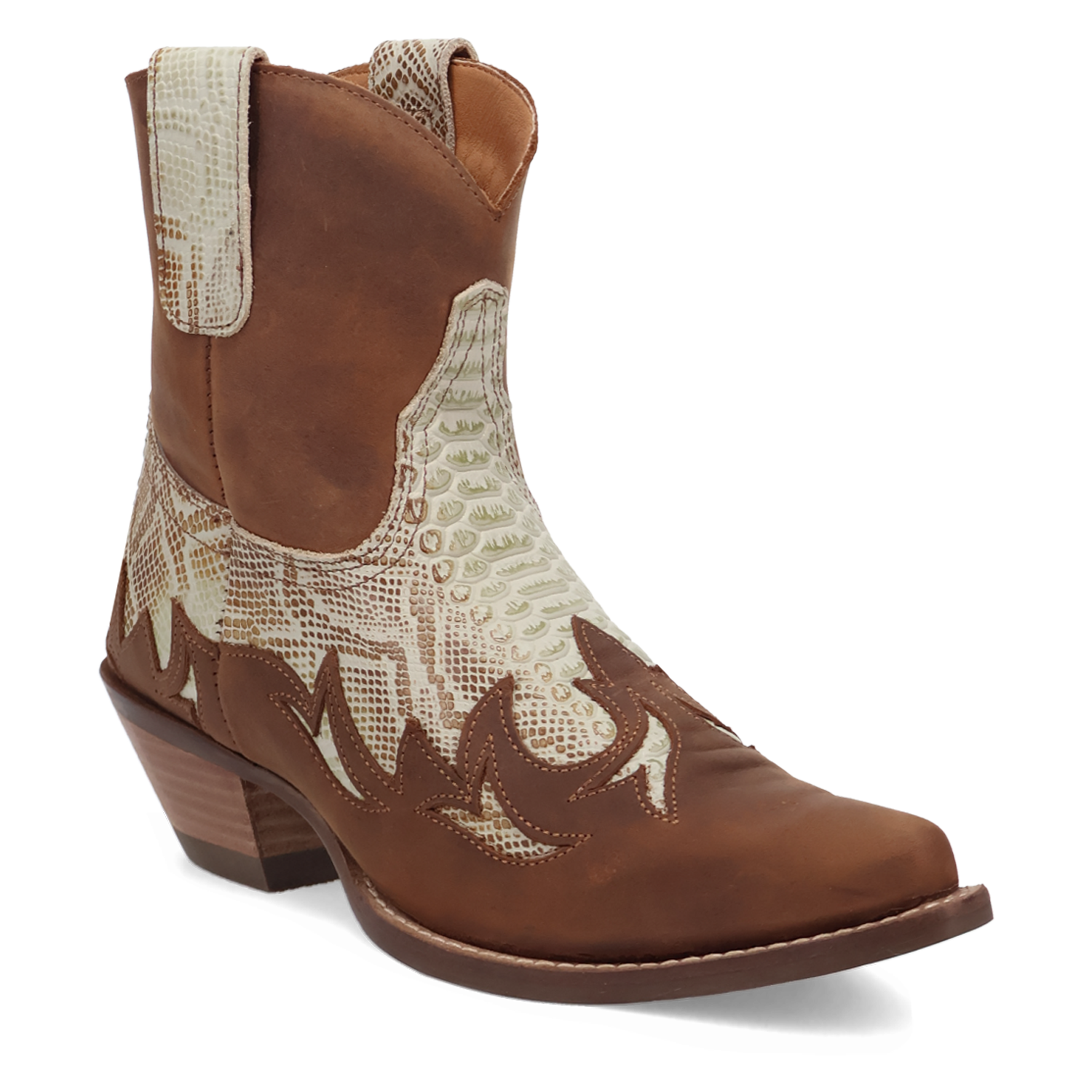 Cobra Kiss Brown Leather Bootie (DS) DP