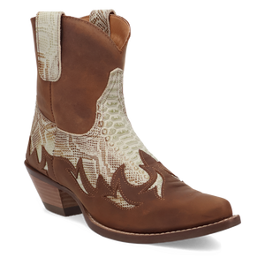 Cobra Kiss Brown Leather Bootie (DS) DP