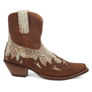 Cobra Kiss Brown Leather Bootie (DS) DP