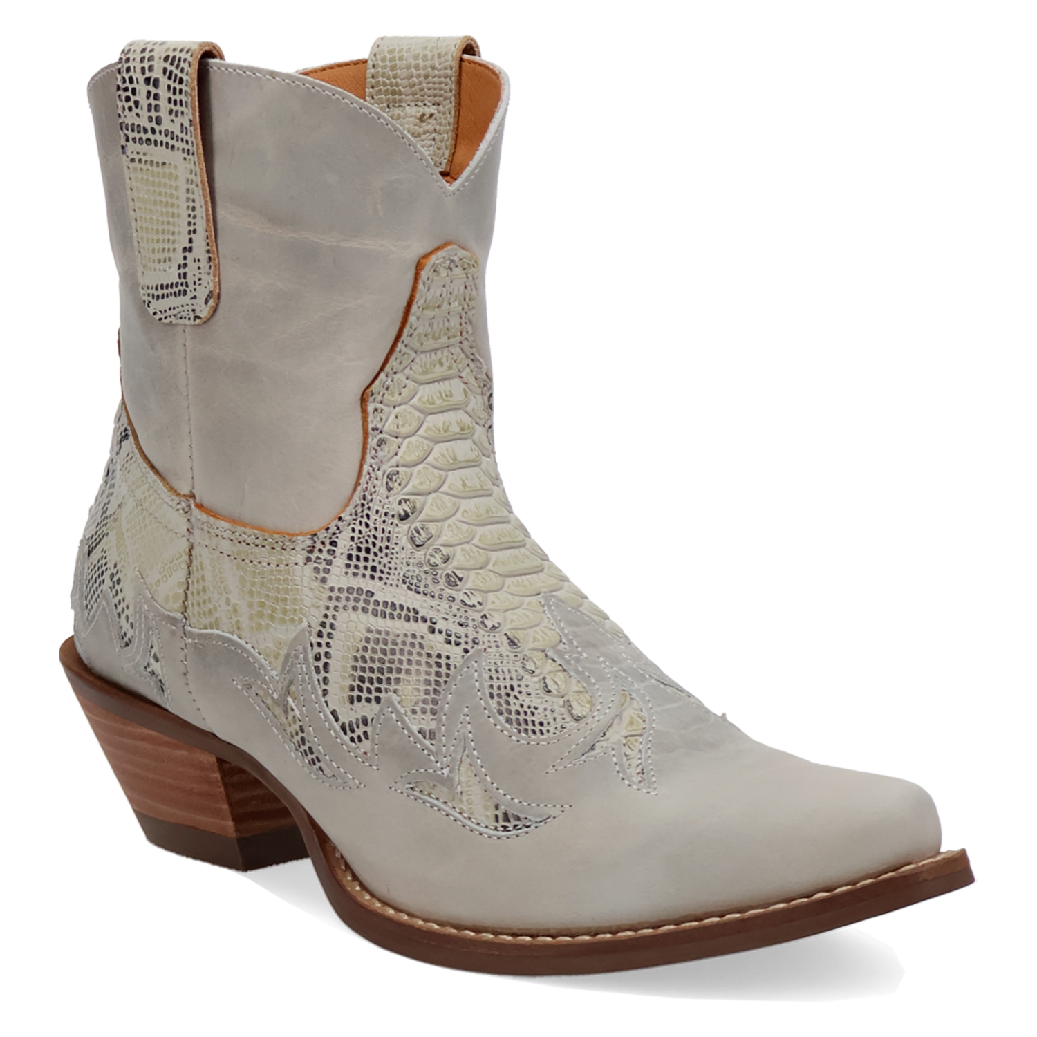 Cobra Kiss White Leather Bootie (DS) DP