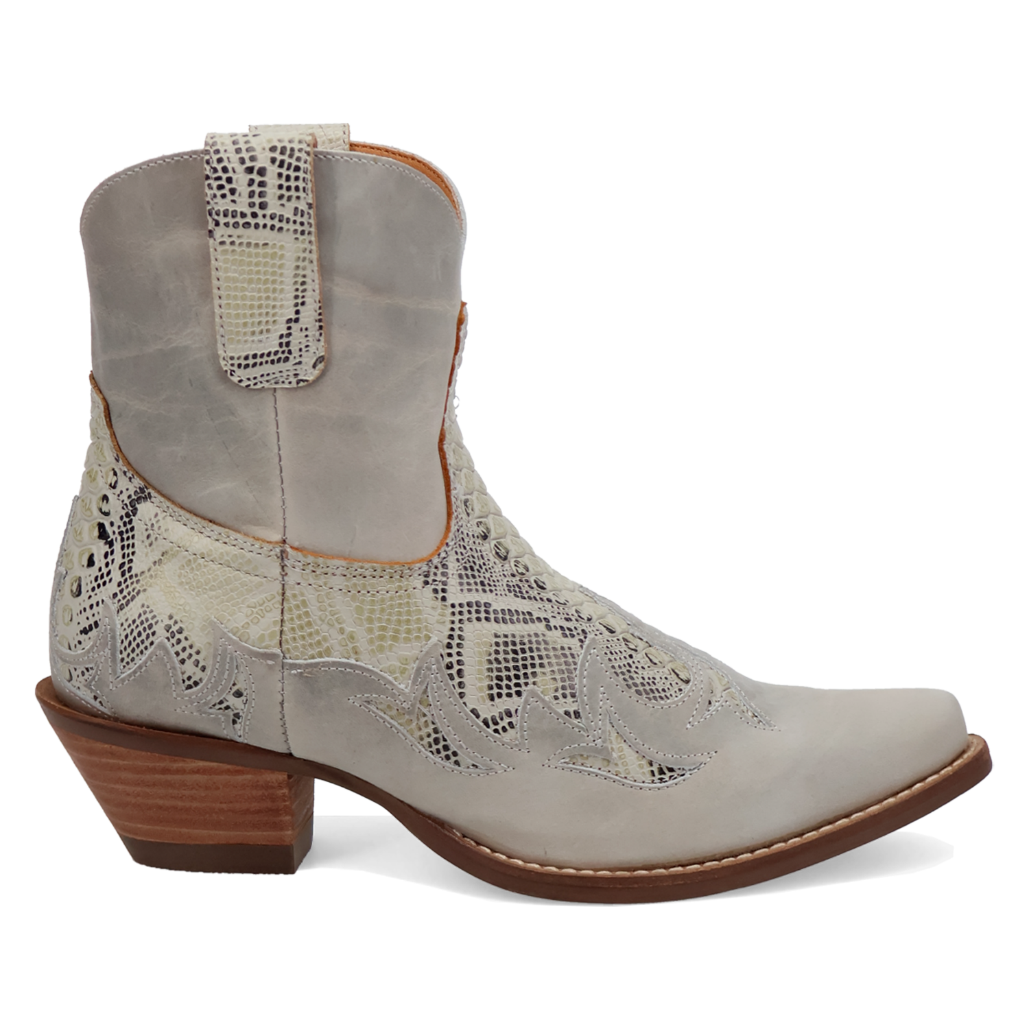 Cobra Kiss White Leather Bootie (DS) DP