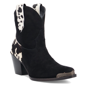 Texas Charm Black Suede Leather Bootie (DS) DP