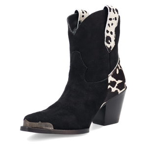 Texas Charm Black Suede Leather Bootie (DS) DP