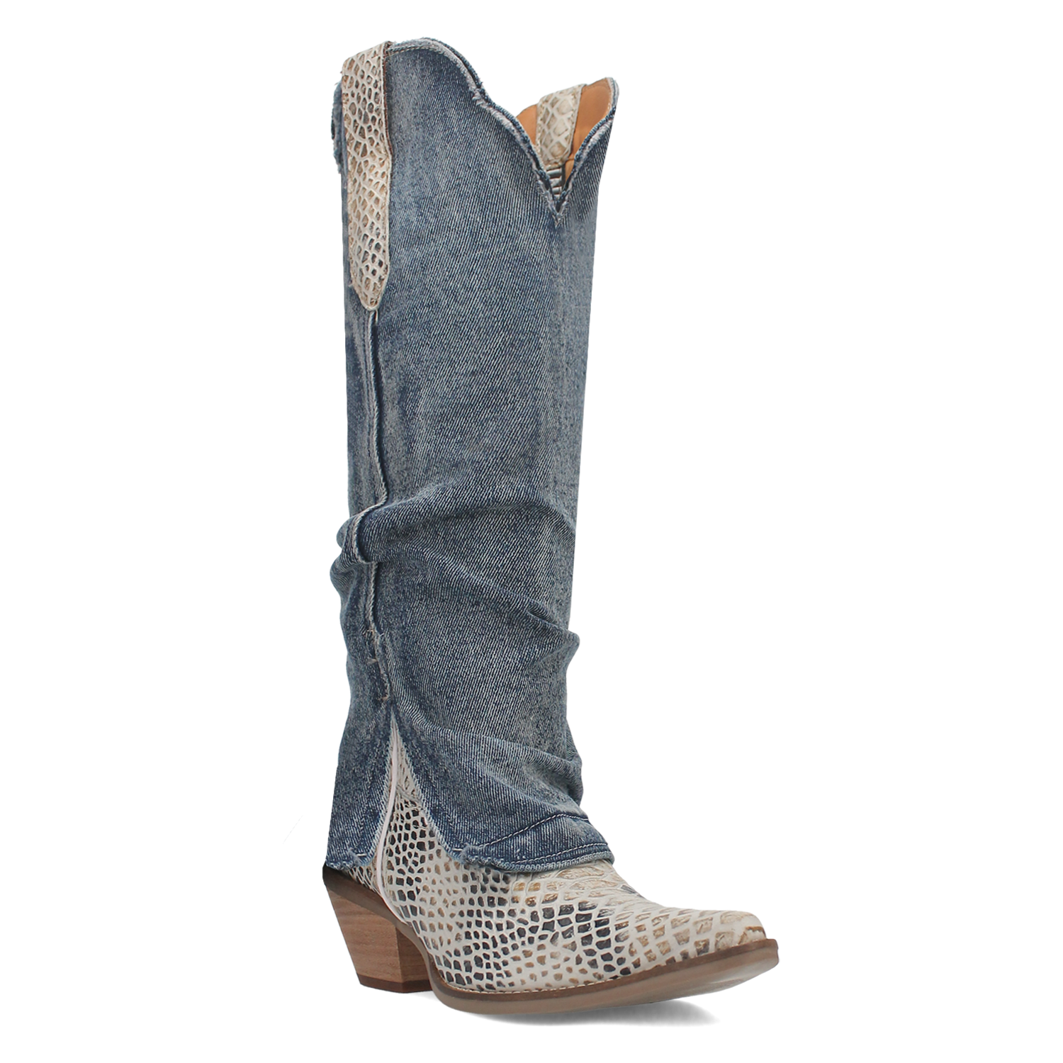 Shabby Denim & Leather Boot (DS) DP