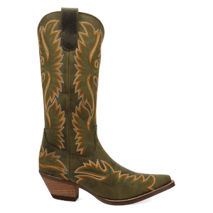 Lantana Olive Leather Boots (DS)