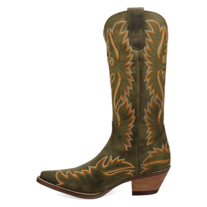 Lantana Olive Leather Boots (DS)
