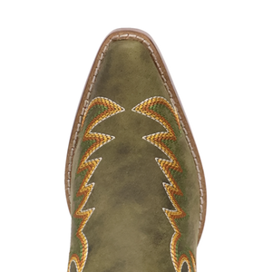 Lantana Olive Leather Boots (DS)
